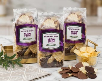 3 Pack Chocolate Covered Potato Chips Gourmet Salty Snack Gift