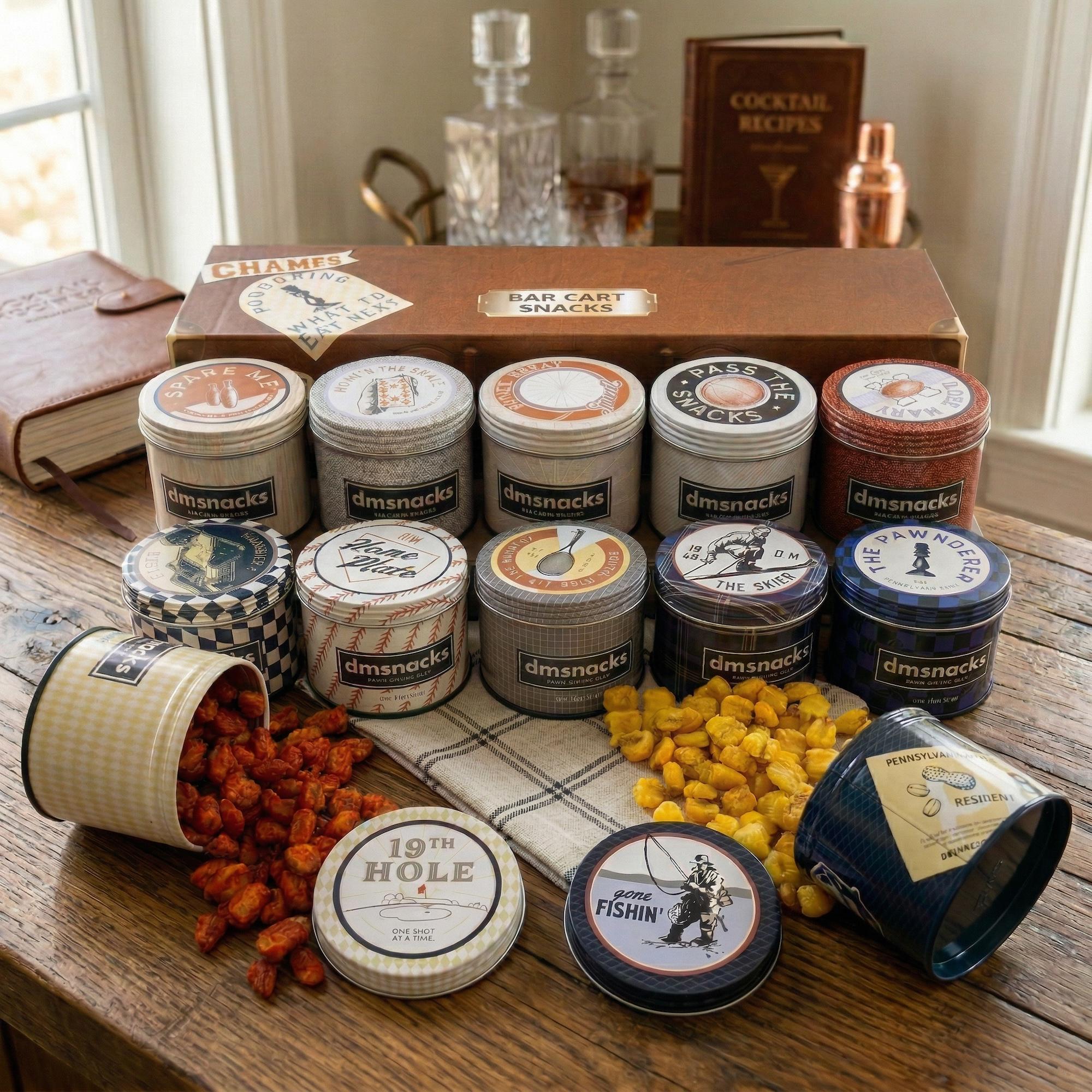 ★Aco.noB★　ジバンシー　ディナーセット＆スナックセット〈40本〉 Gourmet Snack Tins – Sports Themed Briefcase Gift Box - Vintage