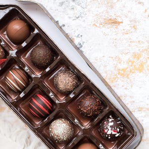 Wine Bottle Box Truffle Gourmet Chocolate