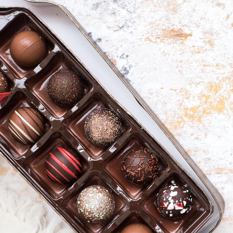 Wine Bottle Box Truffle Gourmet Chocolate