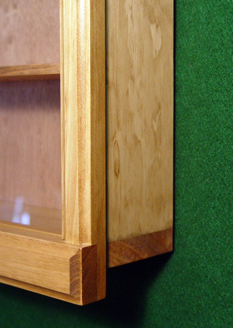 Wall Curio Adjustable Shelves Display Case Etsy