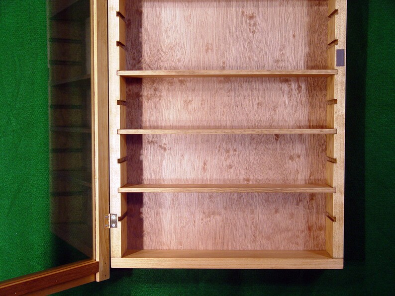 Wall Curio Adjustable Shelves Display Case Etsy