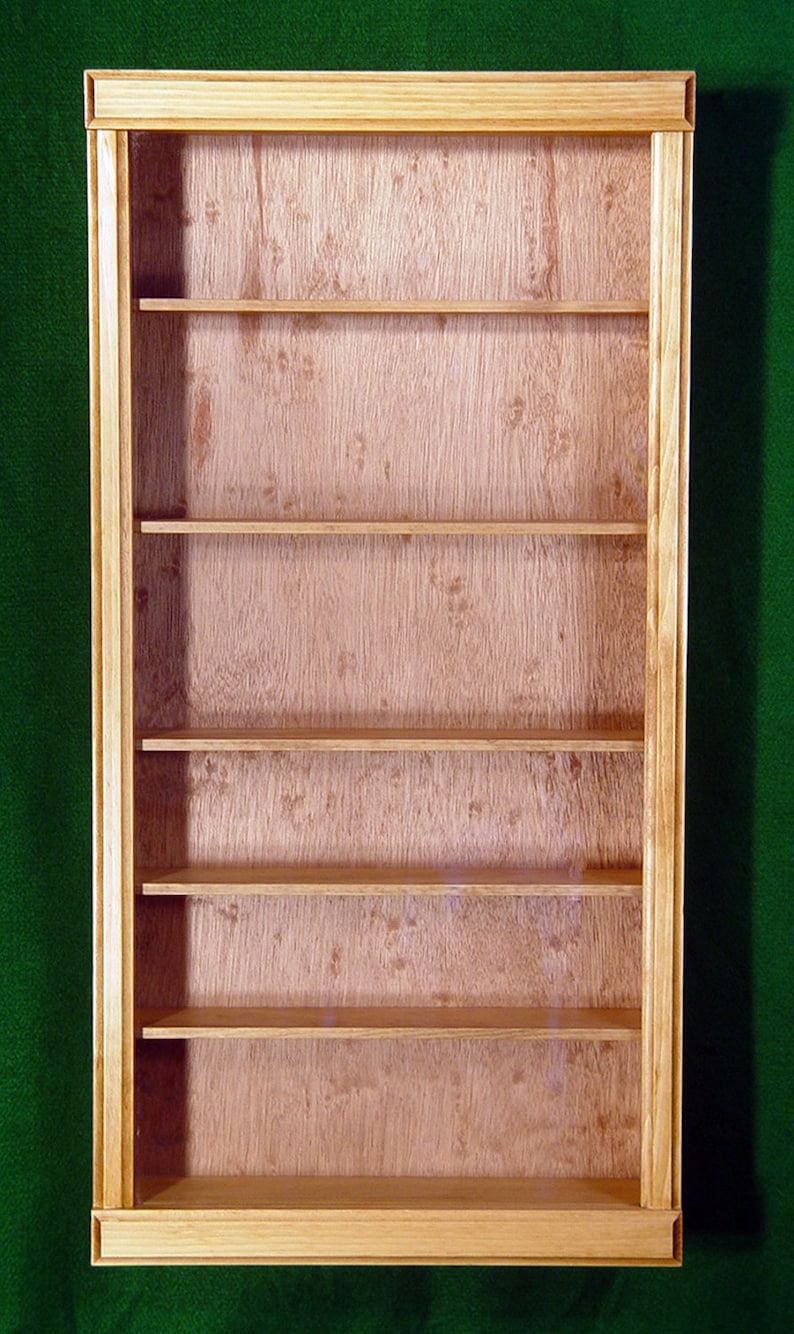 Wall Curio Adjustable Shelves Display Case Etsy