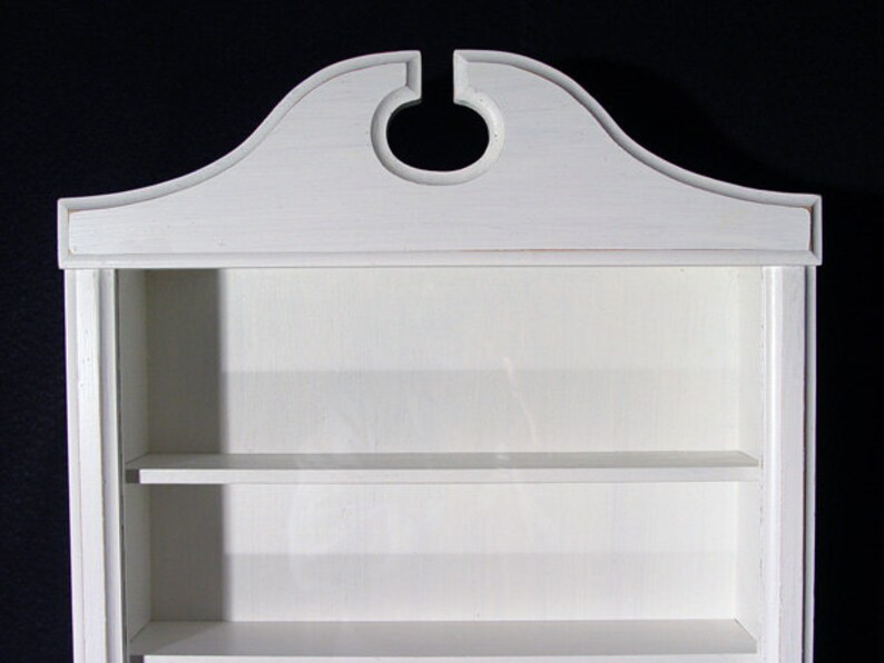 Wall Curio Cabinet Display Case Shadow, Small White Wall Curio Cabinet