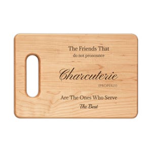 Charcuterie Wooden Cutting Board | Engraved Serving Board, Cheese Platter