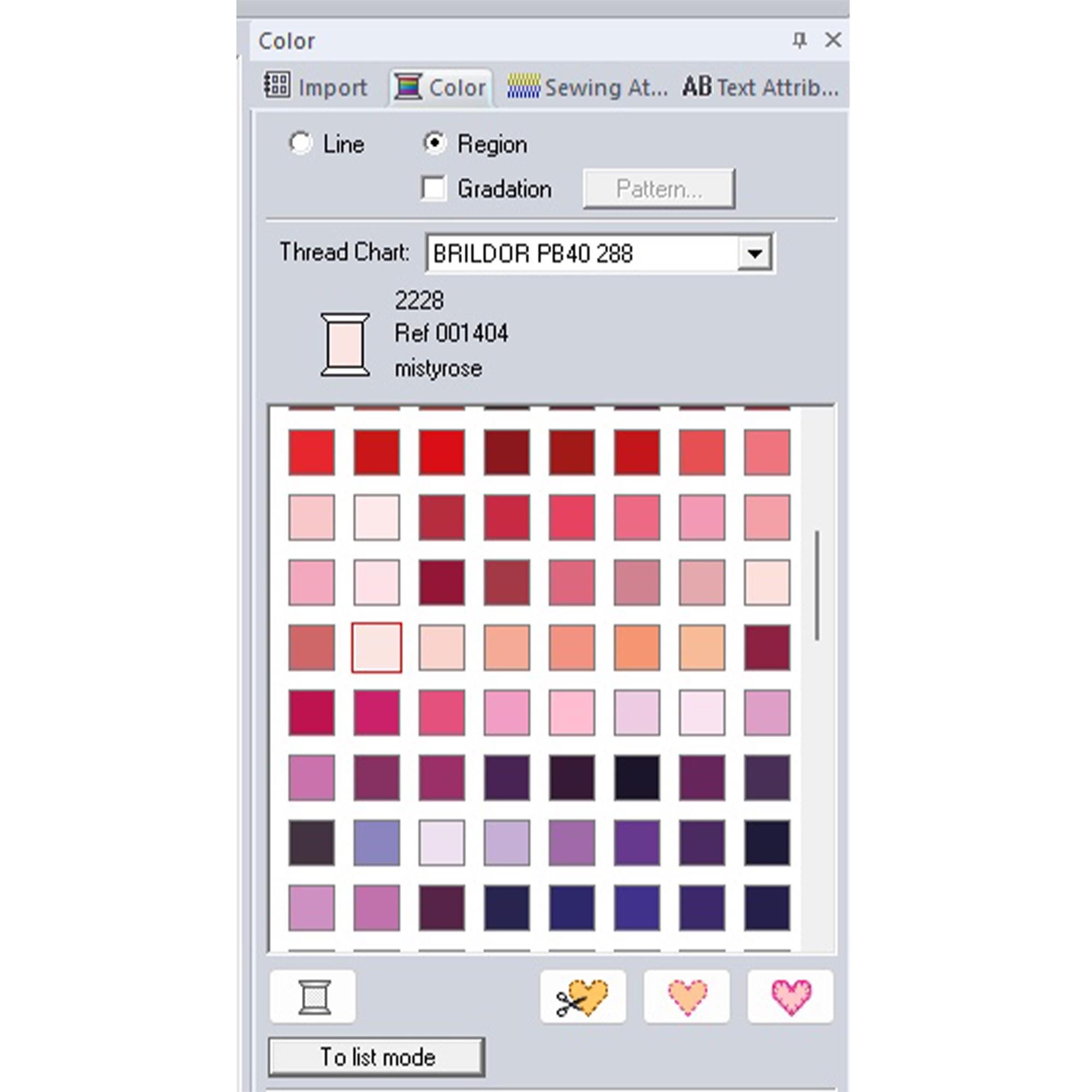 Pe Color Coding Chart Brildor Thread 288 Colors Pe-design | Brother PE Design Color Chart ...
