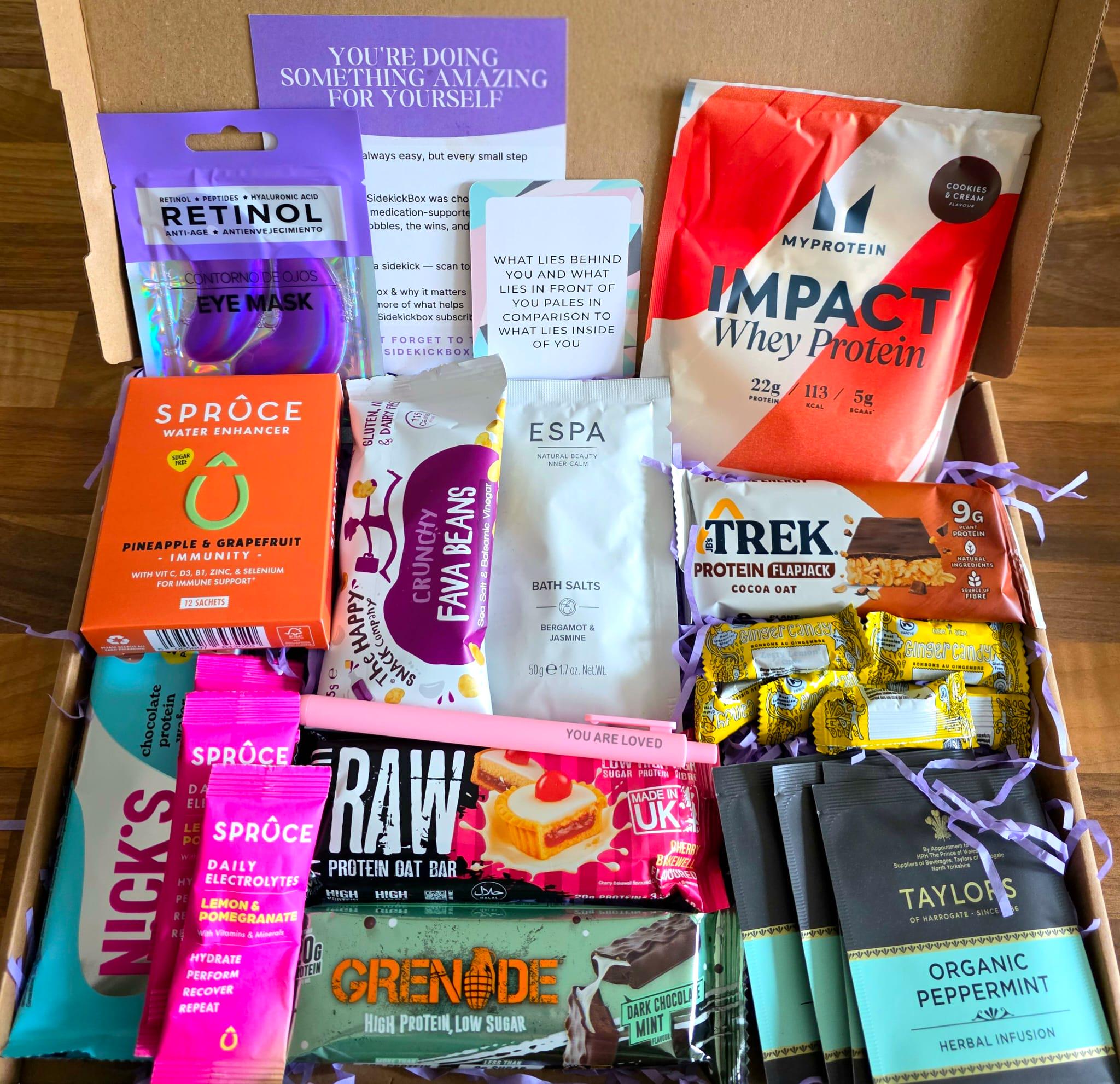 Sidekick Package The Full Sidekick | Health Journey Snack Box | Wellness Goals Care ...