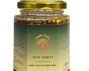 Zest Amrita Citrus Infused Raw Honey | Small Batch Canadian Honey (250g)