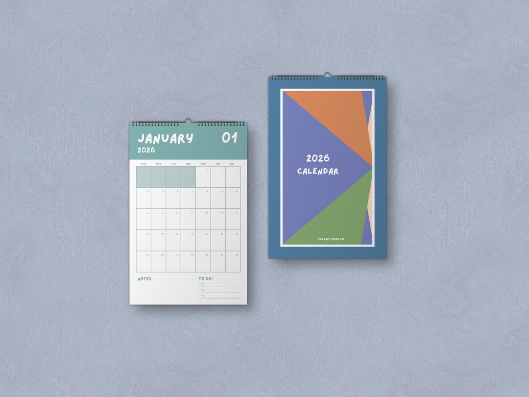 Kalender 2026 zum Ausdrucken | Minimal Monatsplaner | Ästhetischer PDF