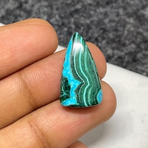 Flodvågsmalakitkrysocolla friformscabochon, 22x13x5MM, 14 st, #B-09204