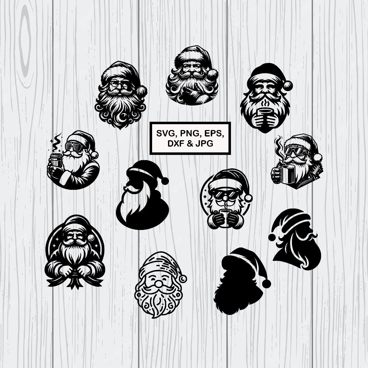 Santa Names Svg Santa SVG Bundle (instant Download) - Etsy