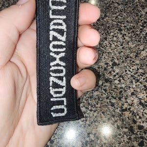 Clancy Stole Embroidered Patch – Twenty One Pilots Inspired Sew-On Patch, Handmade Black and White Design