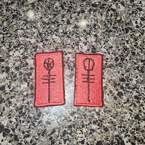 Skeleton Clique inspired Patch Set – Twenty One Pilots Inspired Sew-On Embroidered Patches, Red and Black Design