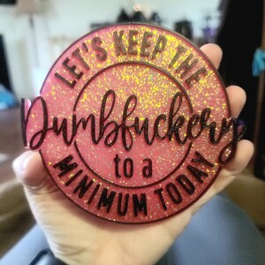 Funny Swear Word Wall Sign, &quot;Dumbfuckery&quot;, Eco-Friendly Resin
