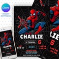 Spider Man Invitation, Spider-man Boys Birthday Party Digital Invitation product logo