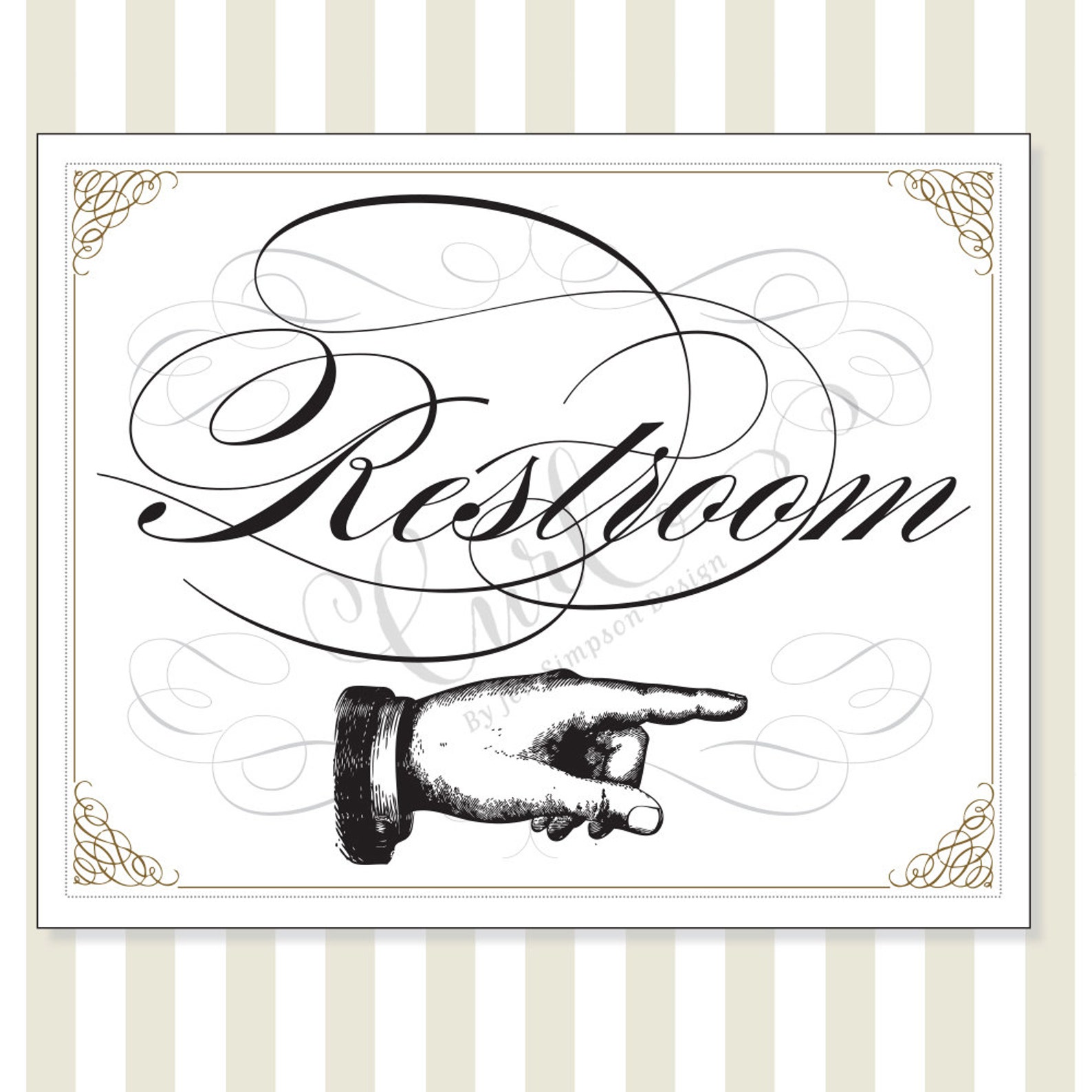 Printable Restroom Signage, Reception Signage, Party Sign, 8x10 Wedding ...