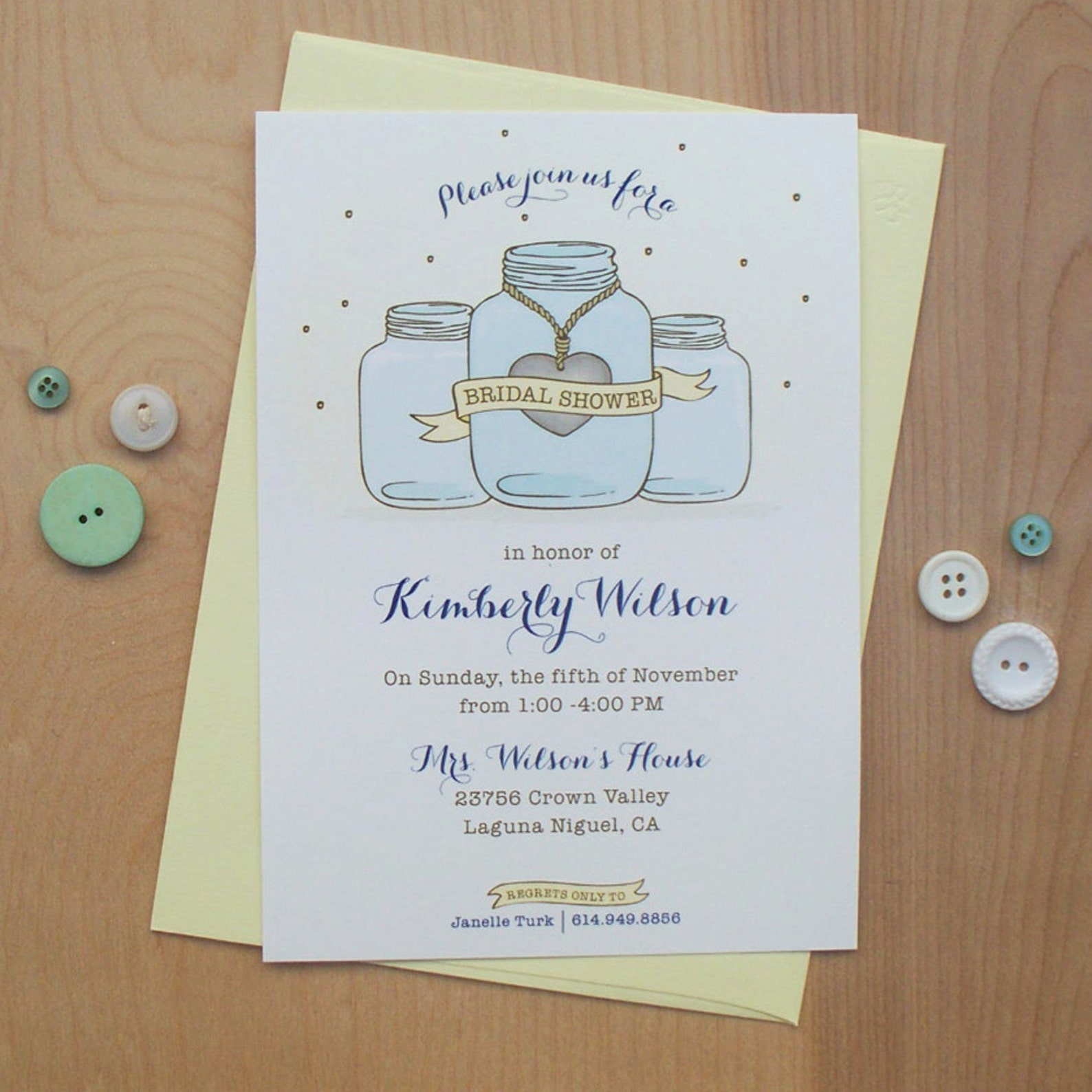 Printable Mason Jar Shower Invitation Digital File Country | Etsy
