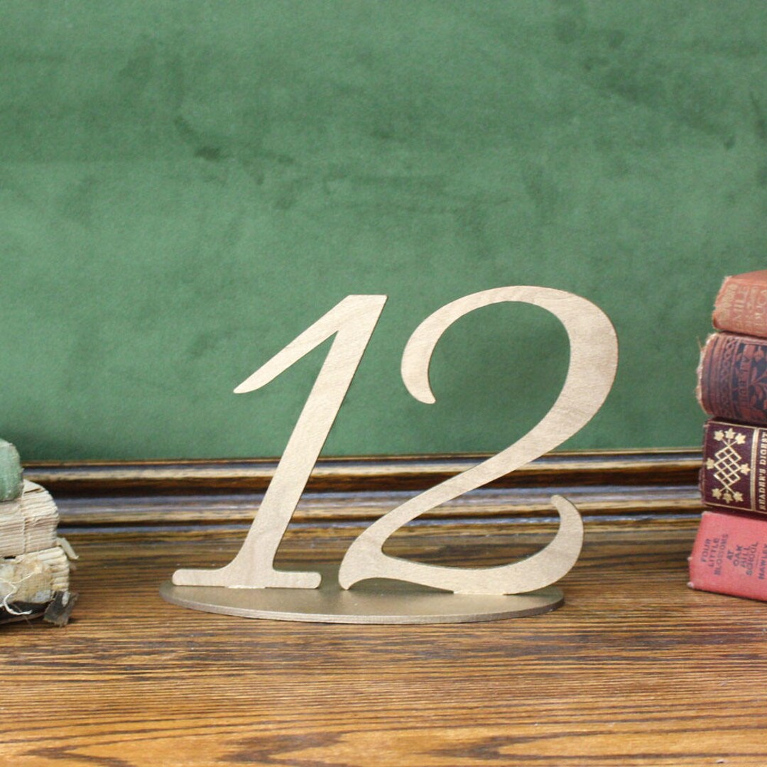 Laser Cut Table Numbers, Three Dimensional Table Numbers, Wood Table ...