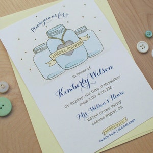 Printable Mason Jar Shower Invitation Digital File Country | Etsy