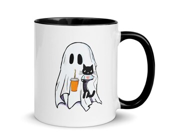 Cute ghost mug, Halloween ghost mug, spooky ghost mug, ghost coffee mug, funny ghost mug, friendly ghost mug, adorable ghost mug