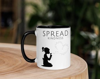 Spread Kindness Mug: Inspirational Quote Ceramic Coffee Mug