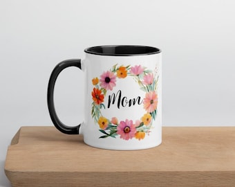 Taza Floral para Mamá: Taza de Café de Cerámica Colorida para el Día de la Madre
