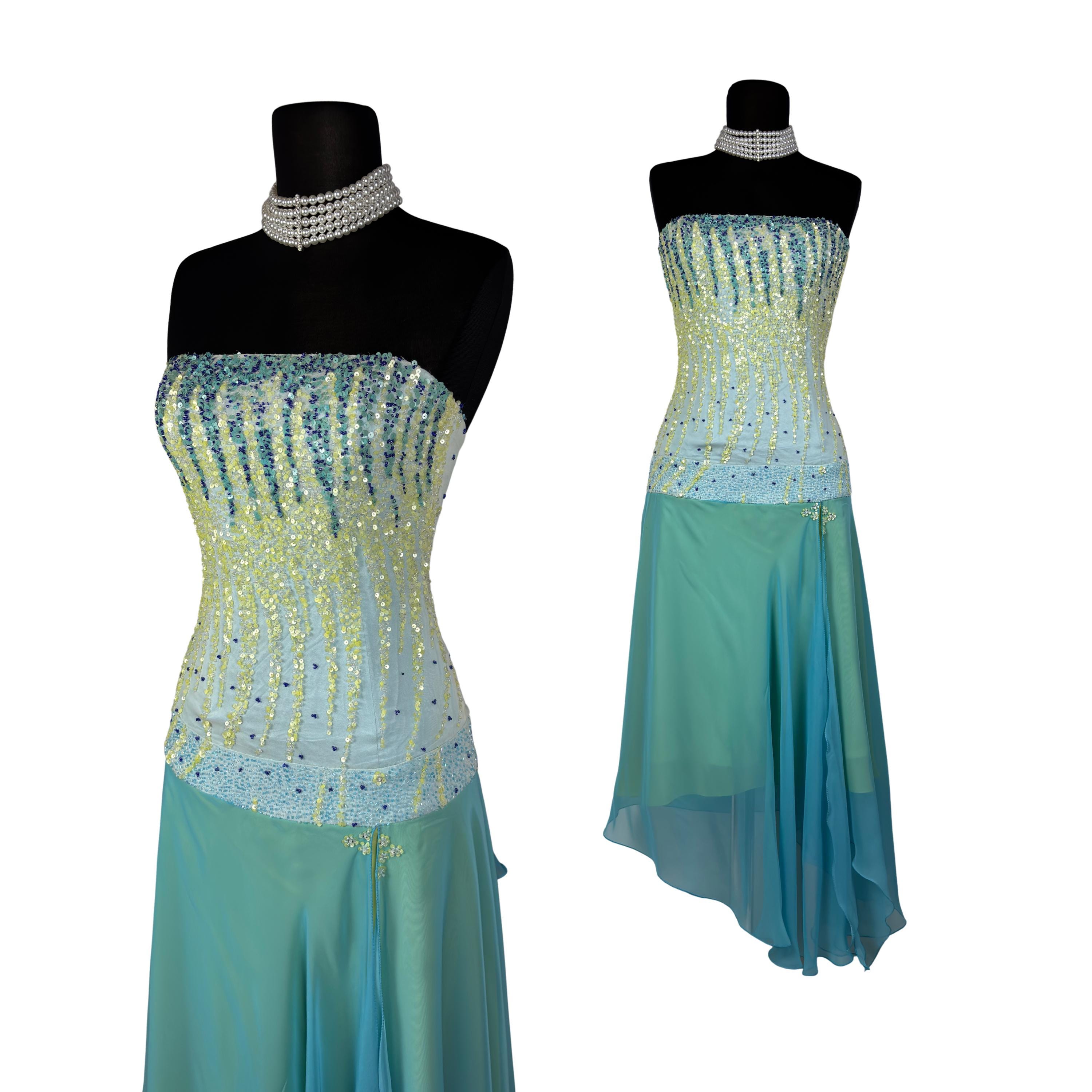 Aqua Corset Dress - Etsy