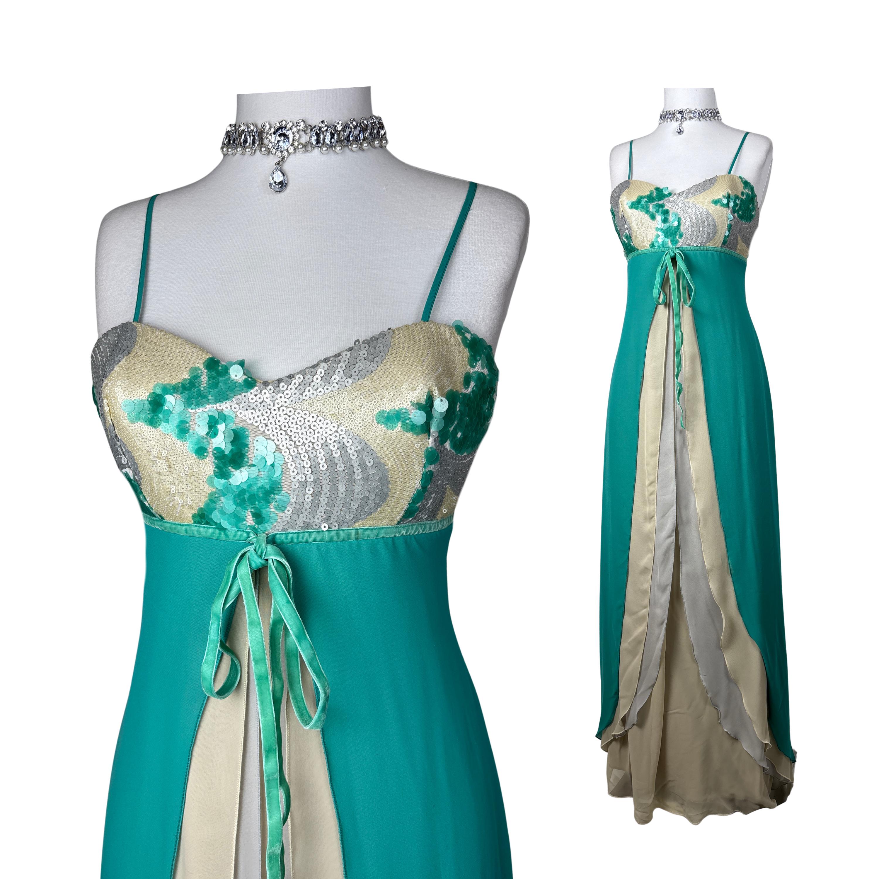 aqua beaded embroidered maxi dress Portia and Scarlett PS24038 Prom Dress - Celeste-Blue