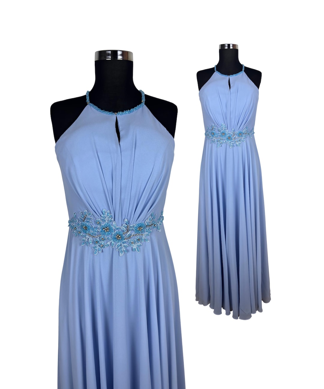 barbie doll blue dress knitted for dolls – The Tailor Size:IT40(S) A-Line Off the Shoulder sc_7054