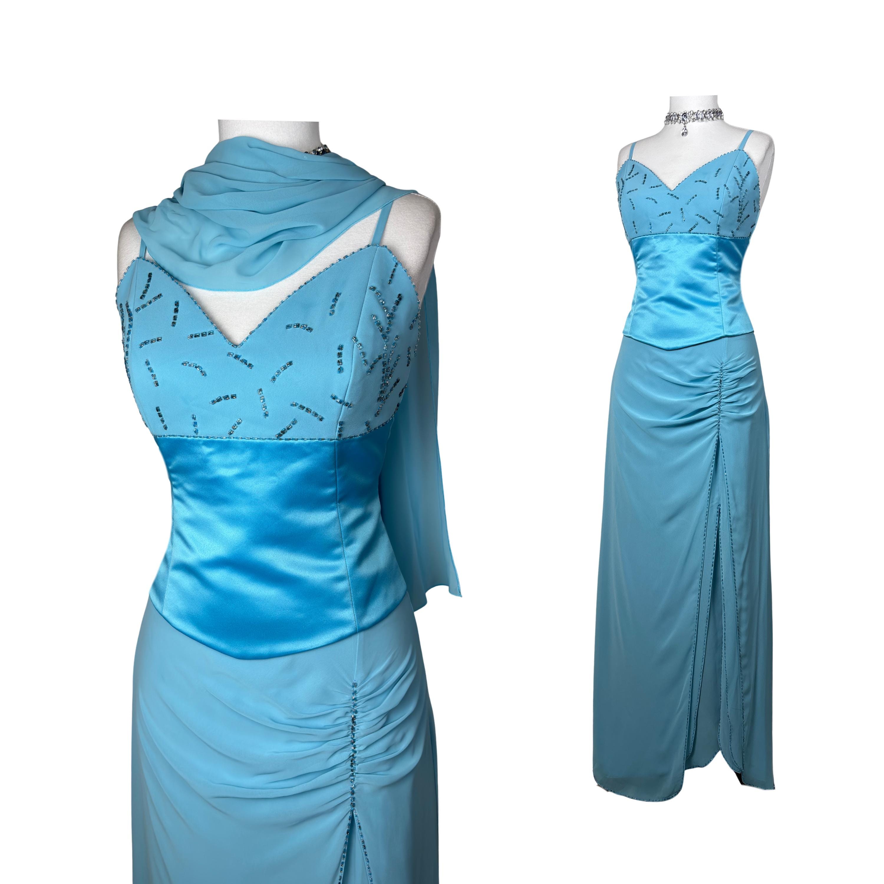 Blue 2000s Prom Dress - Etsy