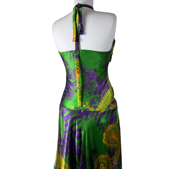 medallion halter maxi dress Vintage Baroque Print Satin With Belt xxupdate27feb25