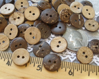 20MM Carved Fisheye Pearlized Brown /& White Plastic Buttons 2 hole scrapbook sew on 2mm holes costume craft clothes
