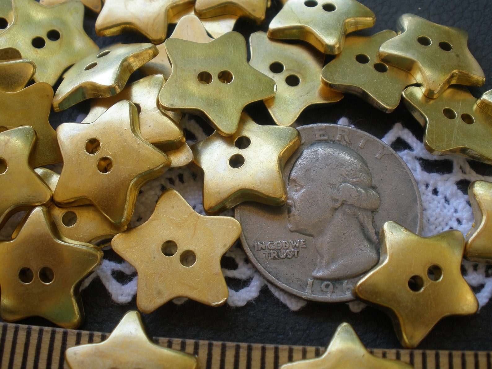 Star Shaped Buttons 15mm matte gold color 24L 5/8 Etsy
