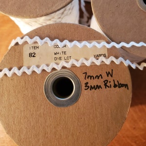 Small White Cotton Ric Rack 3 yards 7mm Wide Rick Rac trim 3mm ribbon trim choose yardage can be dyed