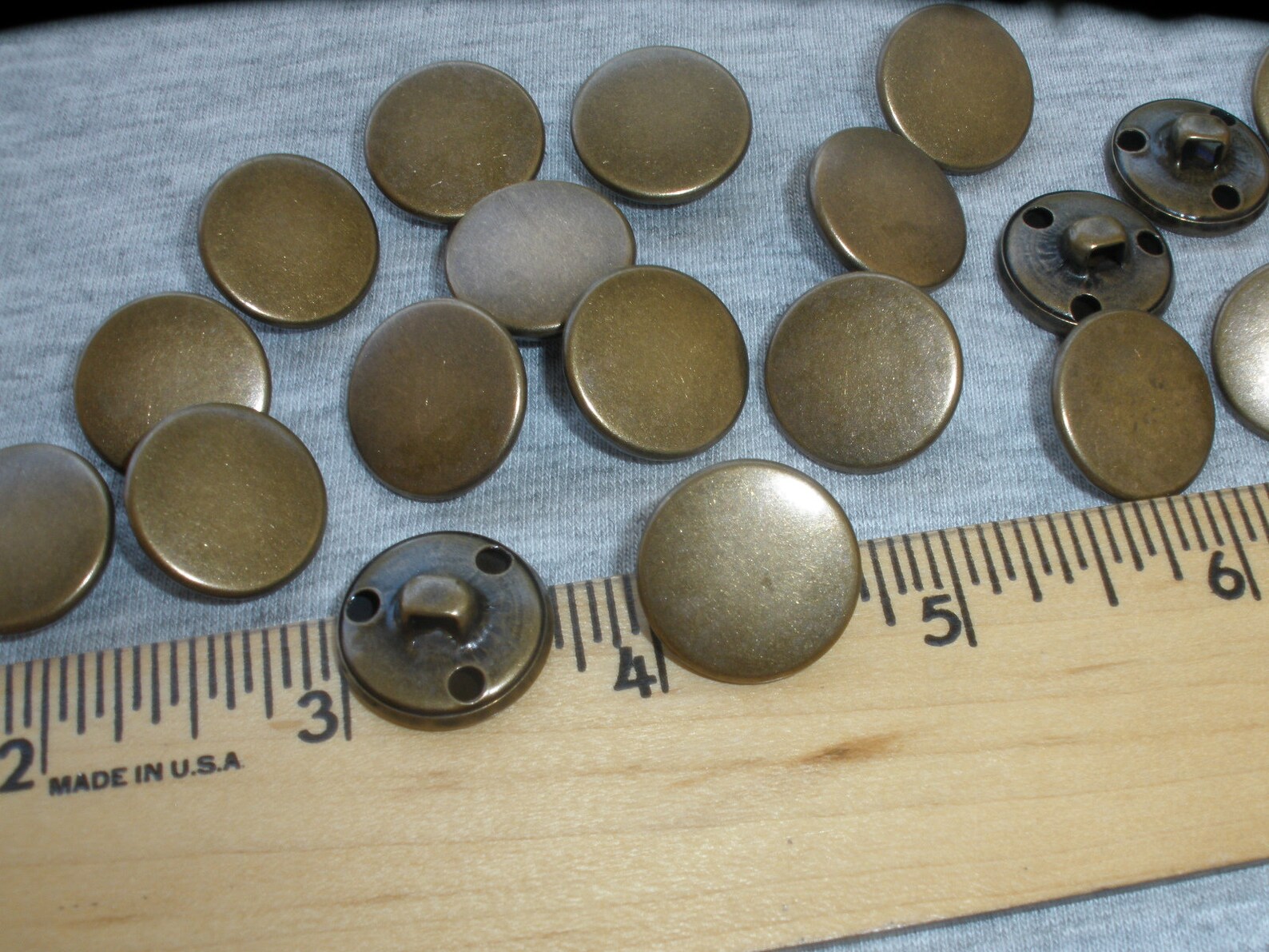 Bronze Blazer Buttons Flat Front Shank Hollow Metal 28L Etsy