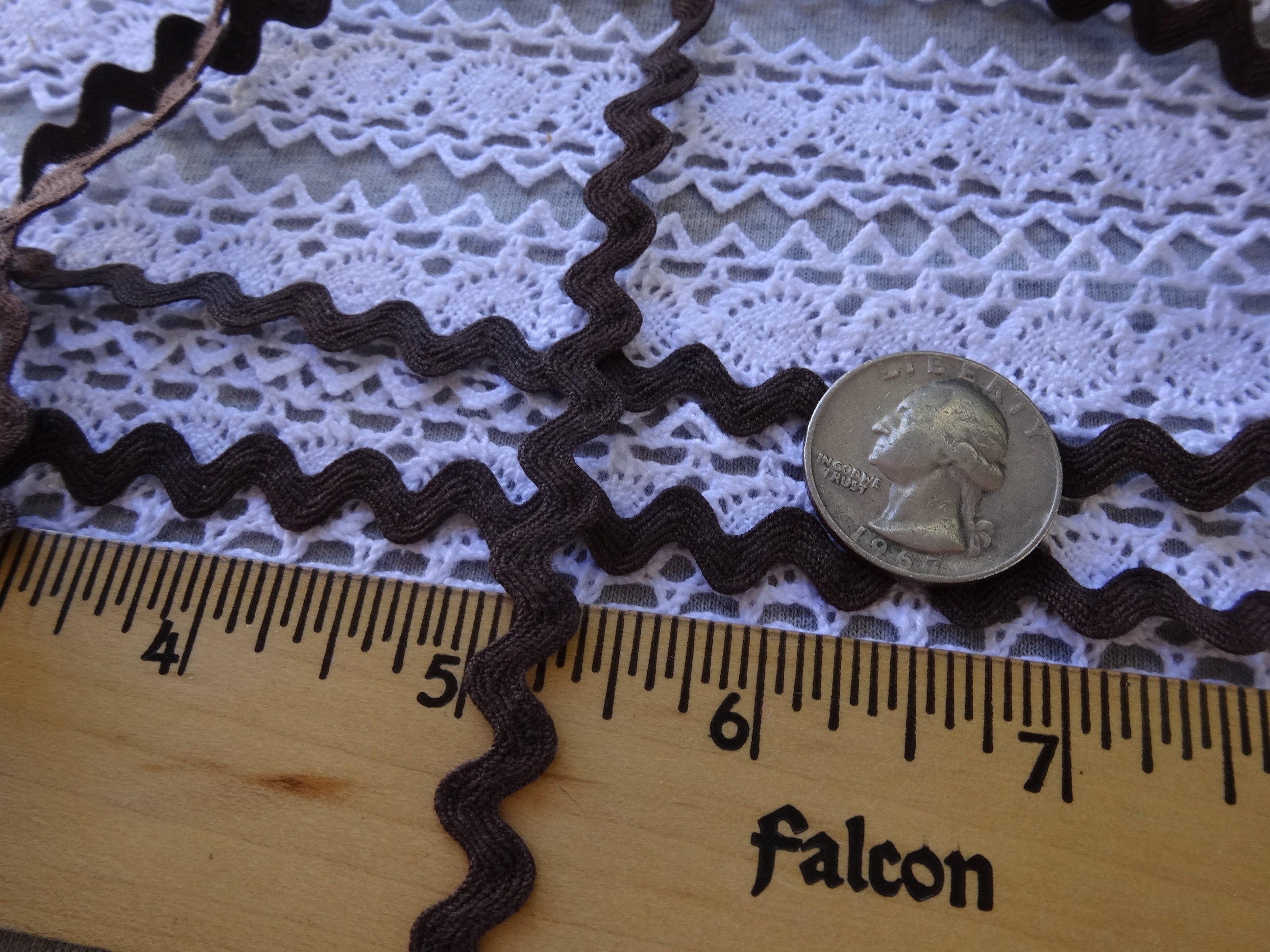 Brown Cotton Rick Rack Trim choose yards 3/8 Ric Rac Etsy