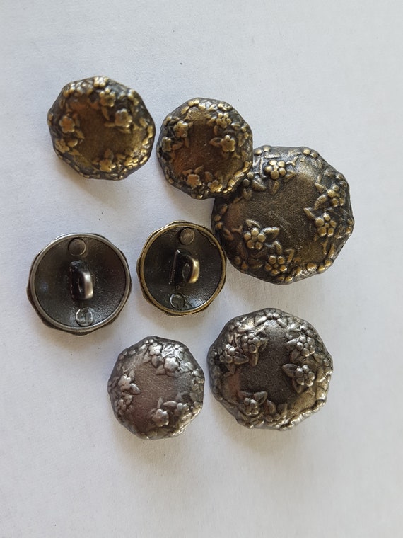 20/23mm Vintage Women Coat Metal Fancy Buttons For Clothes Suit Blazer  White Black Pink Blue