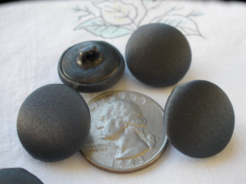 Tuxedo Buttons Gray Satin Fabric Cover Buttons 3/4 Cloth Etsy