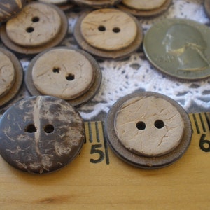 20MM Natural Stacked Coconut Buttons 13/16