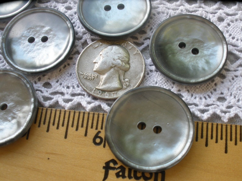 24 Pack Pearlized Plastic Sew-Through Buttons - Dusty Pink & Green 5/8 Inch (15mm) #4733