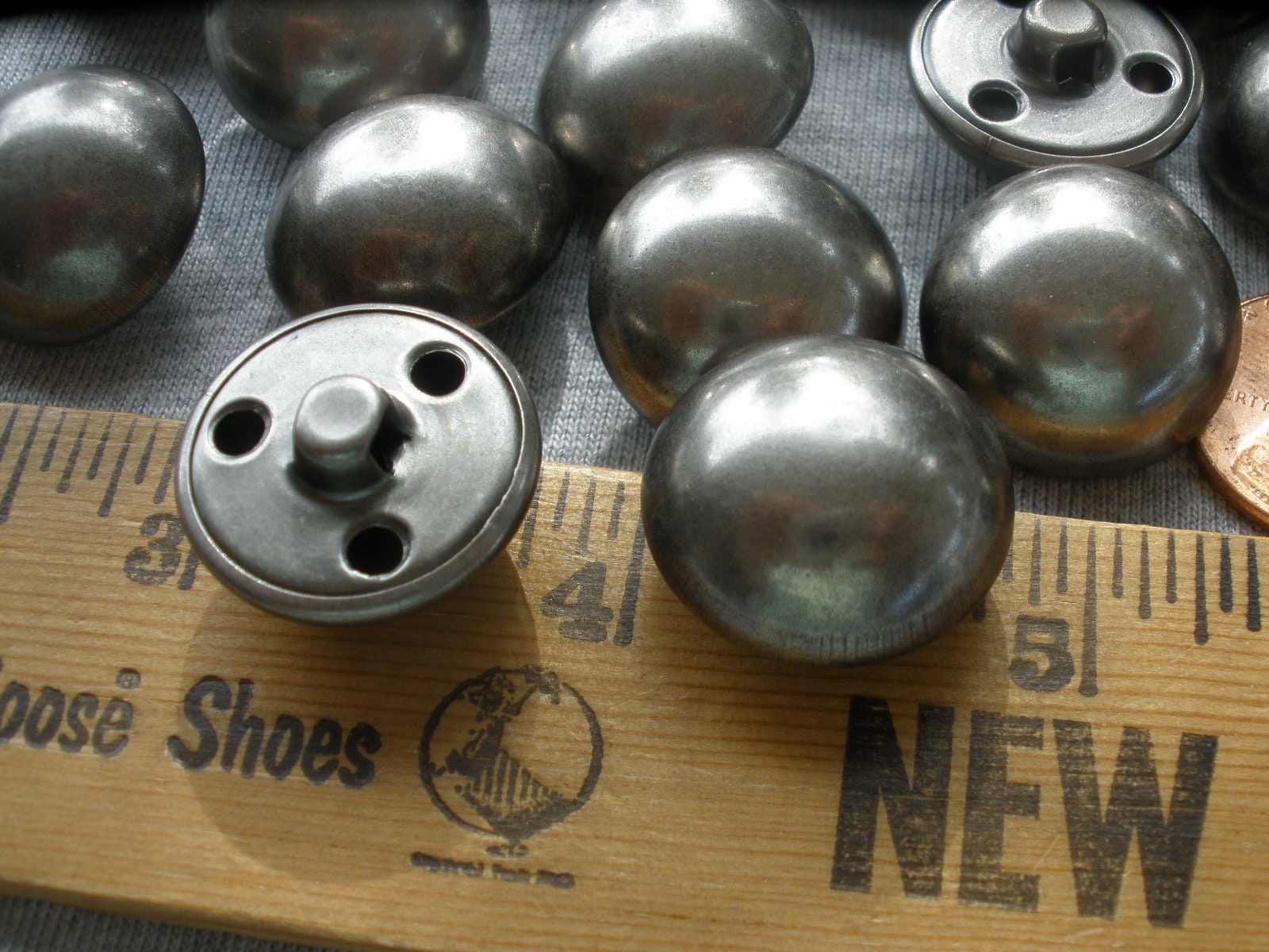Matte Antique Silver 13MM Metal Shirt Buttons 4-hole 1/2 20L 12