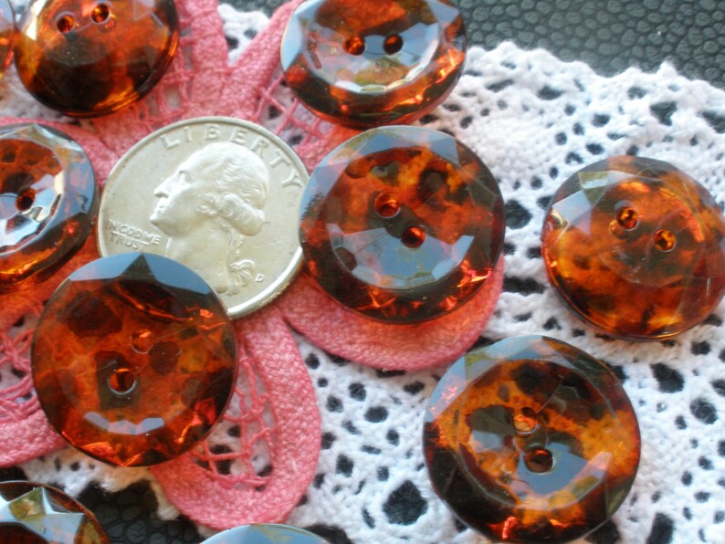20MM Cool Thick Translucent Plastic Tortoise Shell Buttons 32L 13/16 ...