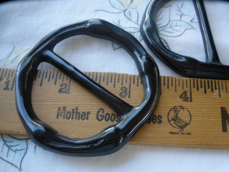 Textured Black Plastic Buckle Scarf Slide Round 1.75 Bar Etsy