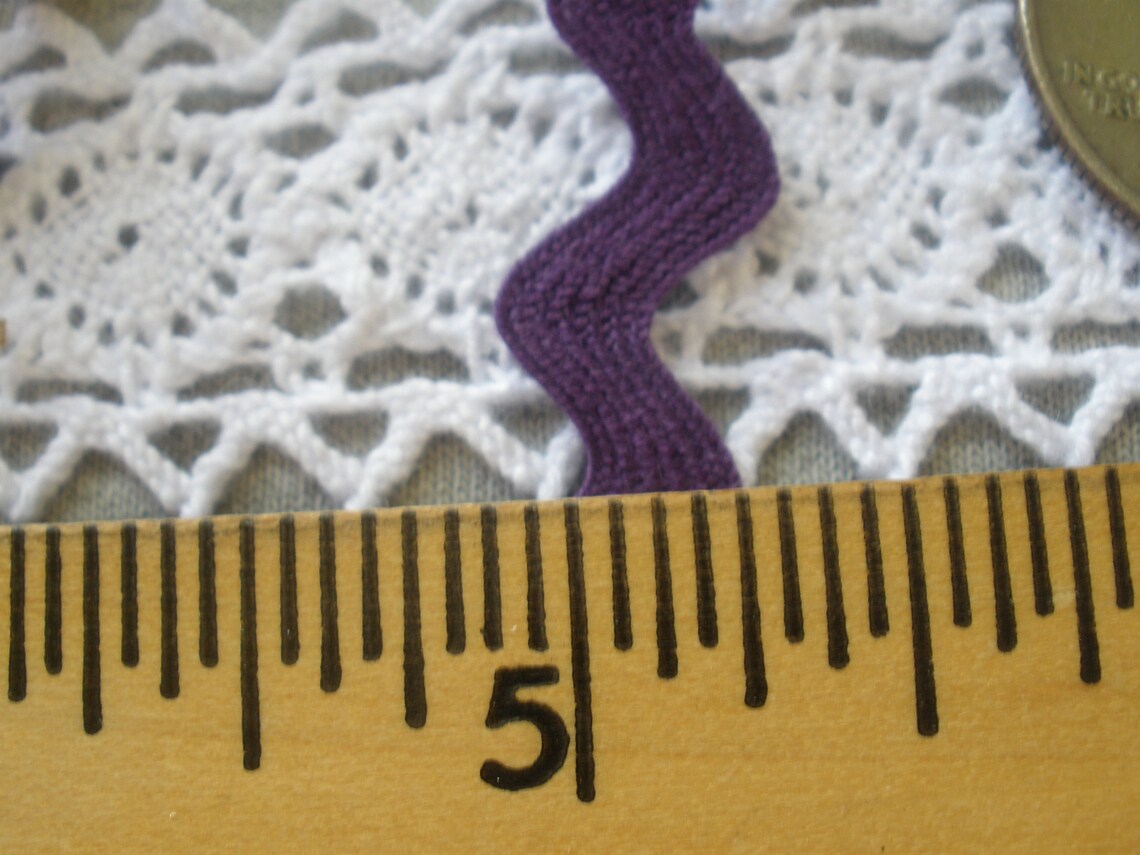 Purple Ric Rac Trim Purple Vintage Cotton Ric Rack Trim Choose Yards 7/16