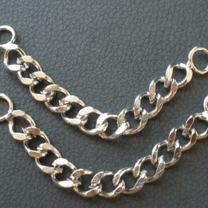 Coat chain hanging loop finding silver or gold color metal 3.75 to 4 long large hole fastener Jacket Hanger HTF must have winter accessory image 8