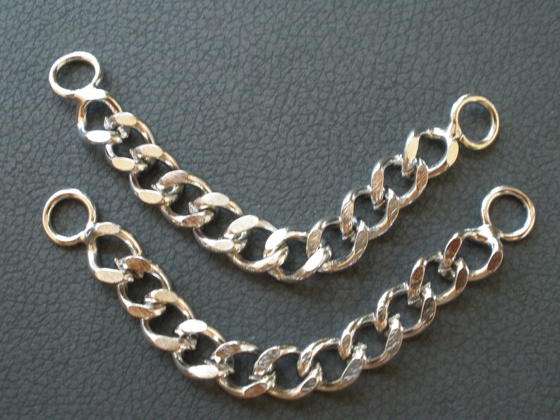 Coat chain hanging loop finding silver or gold color metal 3.75 to 4 long large hole fastener Jacket Hanger HTF must have winter accessory image 8