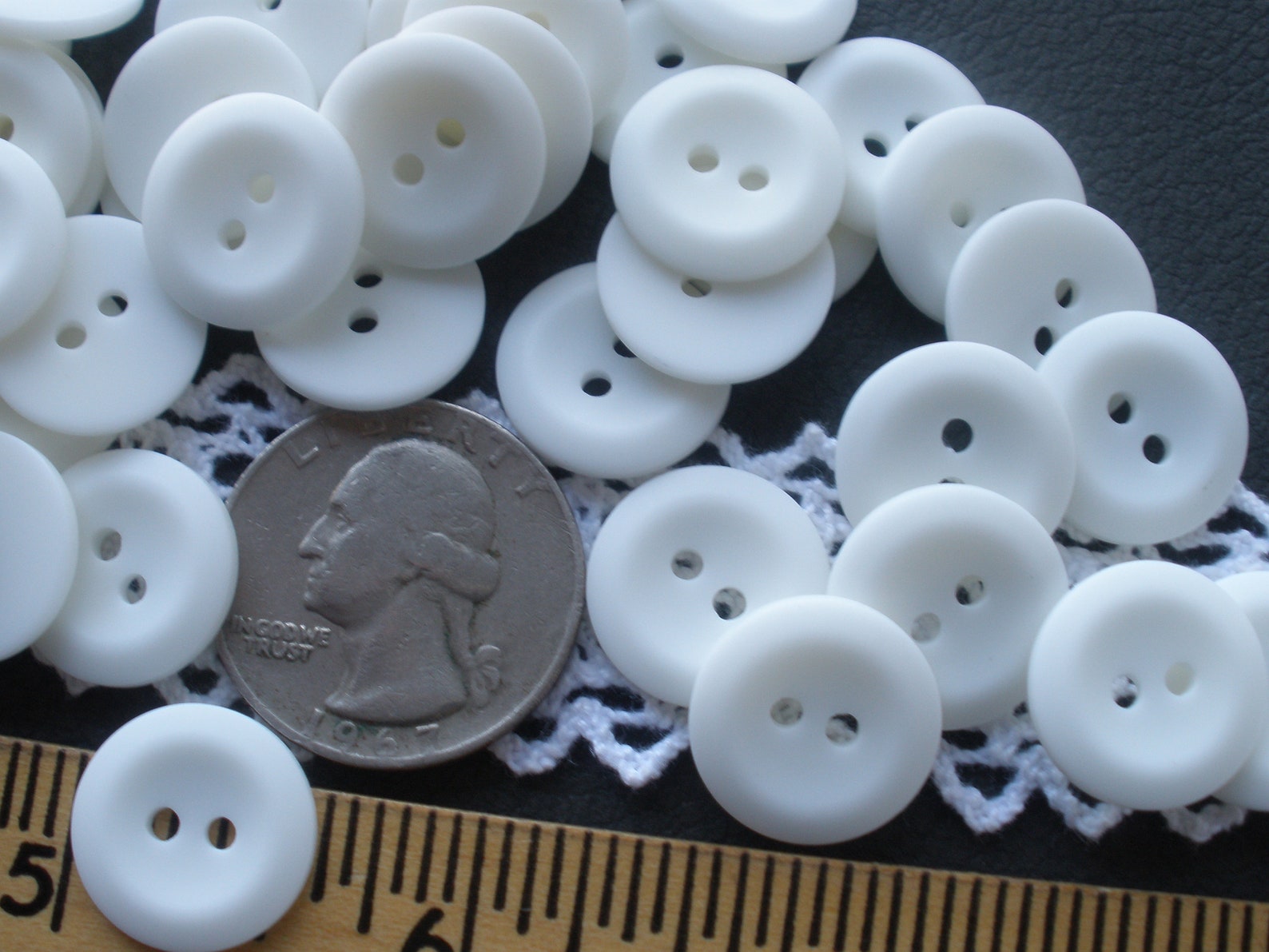 16MM Matte White Plastic Buttons 24L 2hole Sew on 24 Pcs Etsy