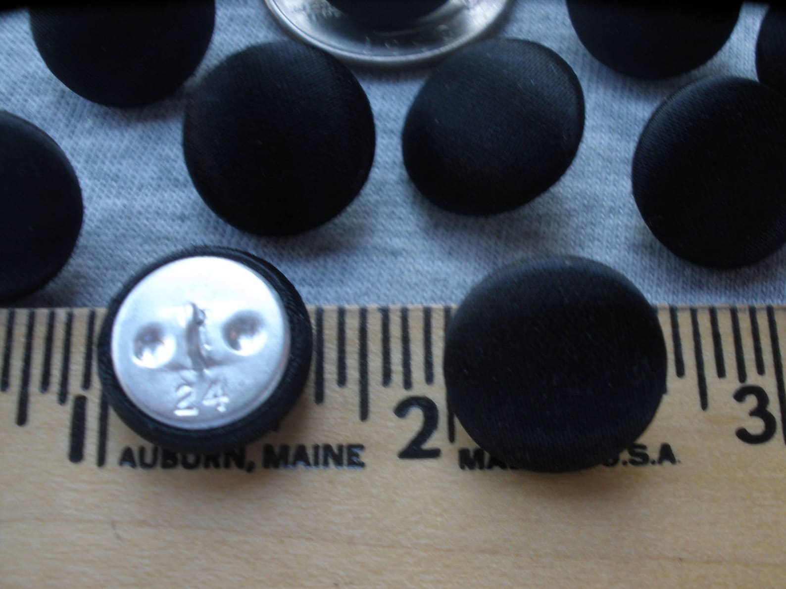 15MM Tuxedo Buttons Black Satin Fabric Cover Buttons 5/8 Etsy