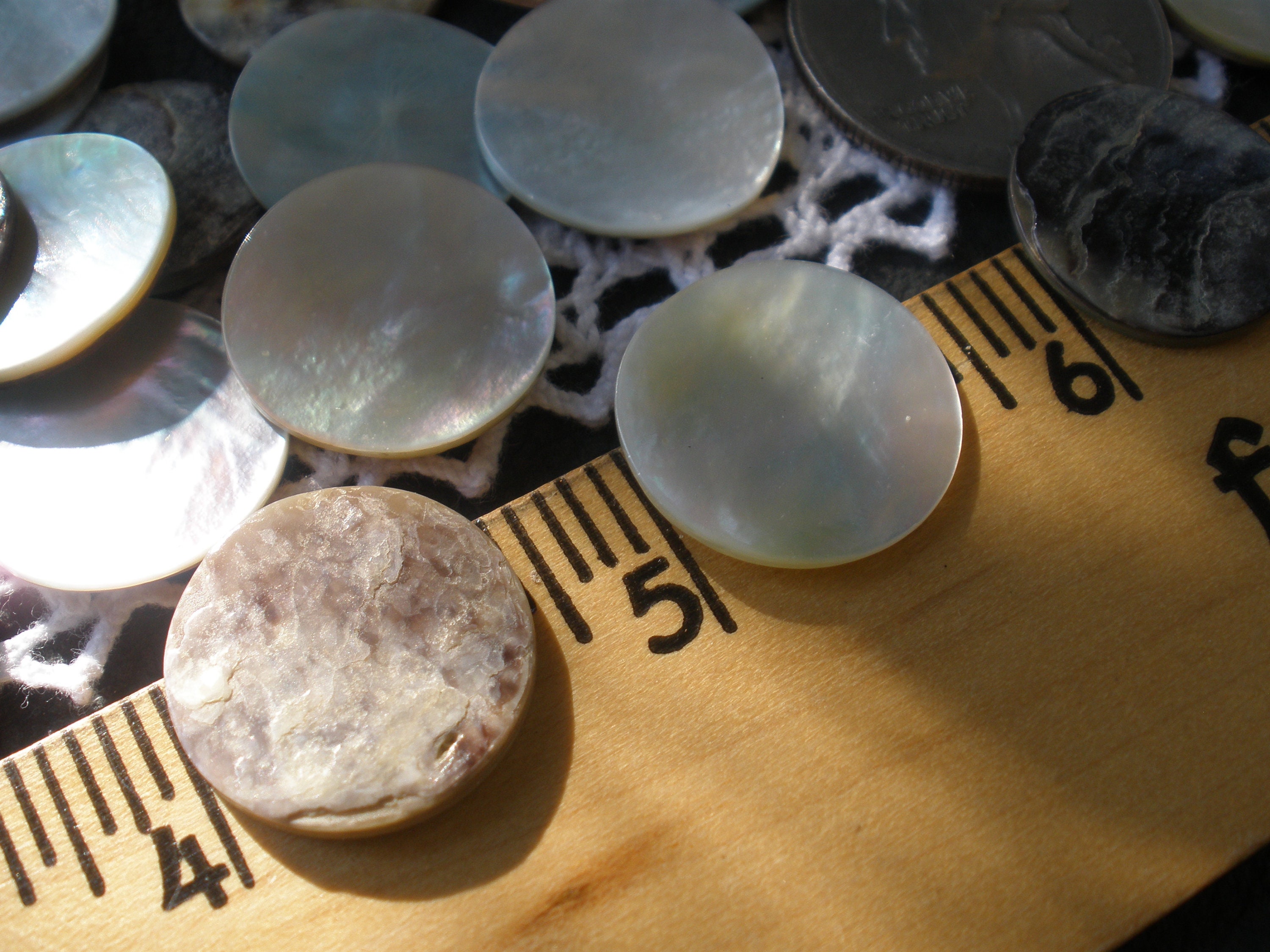100 Shell Discs Real Agoya Shell Round Blank Discs NATURAL Pearl MOP 11 ...