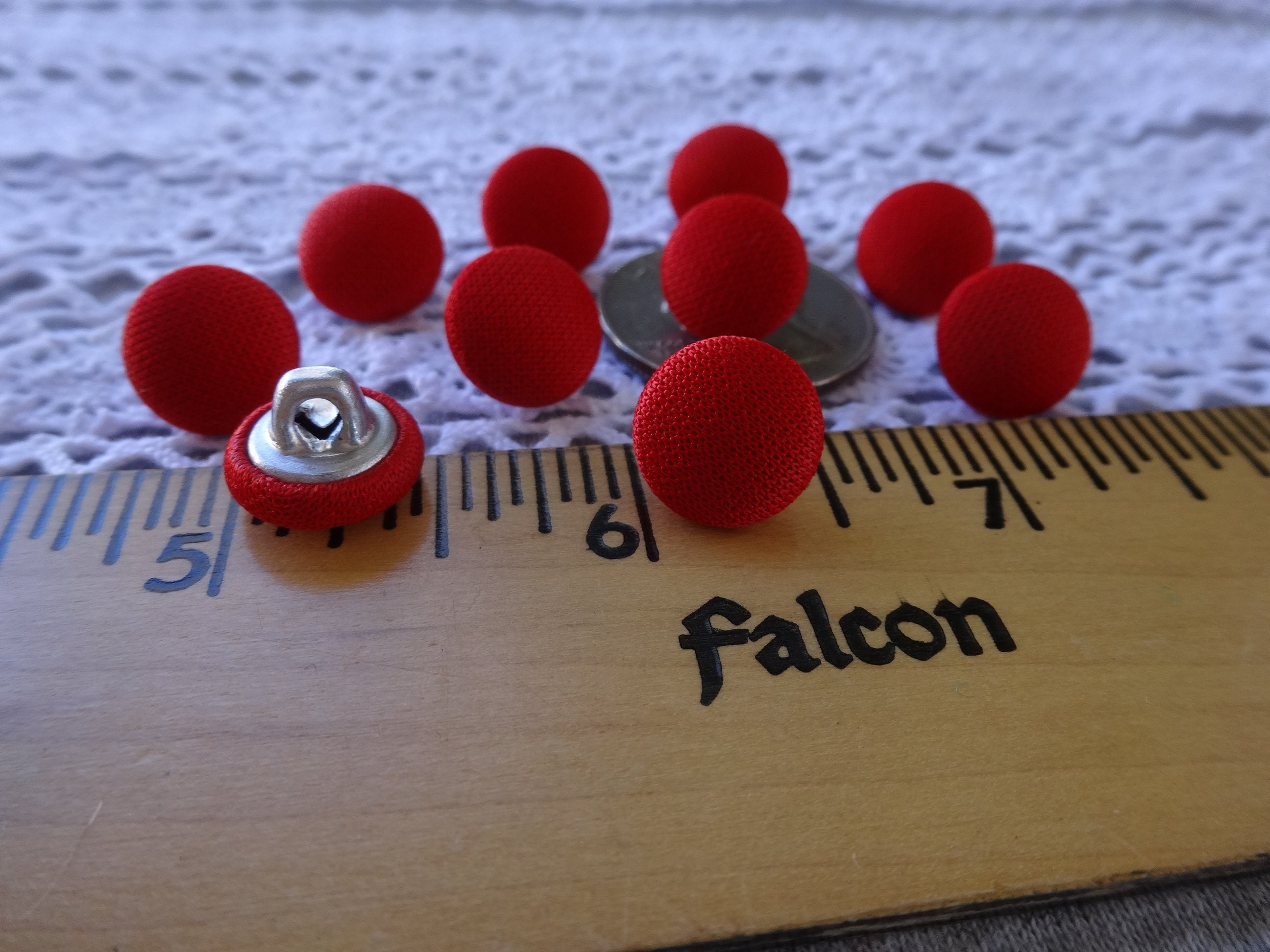 20, 11mm Domed Red Buttons, Small Dolly Buttons, Red Buttons, Shirt  Buttons, Sewing, Knitting, Crochet 